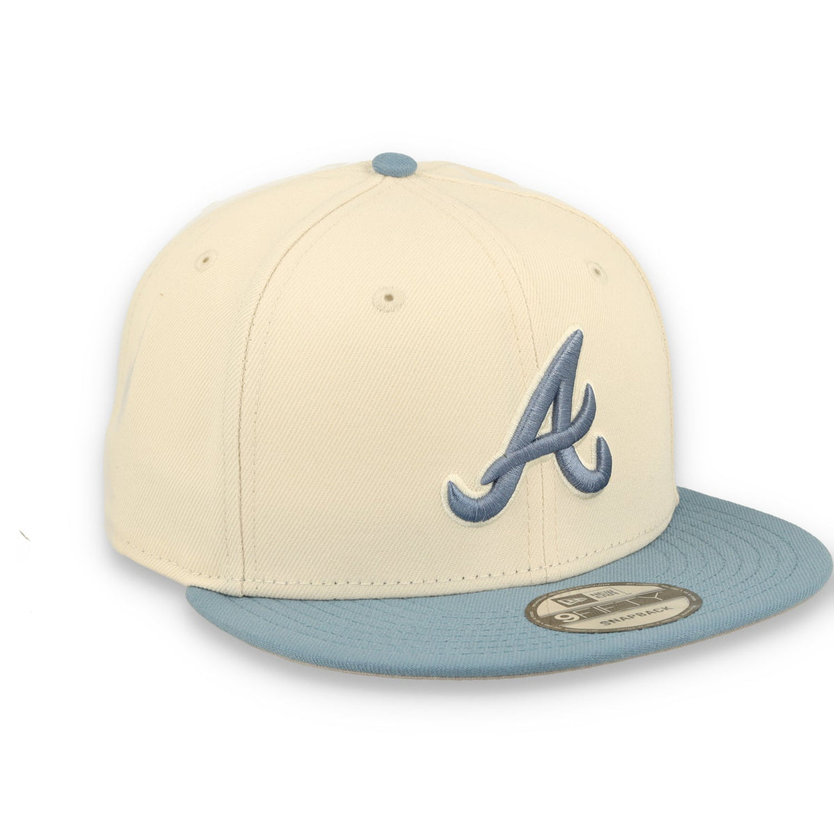 New Era Atlanta Braves 2-Tone Color Pack 9FIFTY Snapback Hat - Cream/Baby Blue product image 2, provided for visual