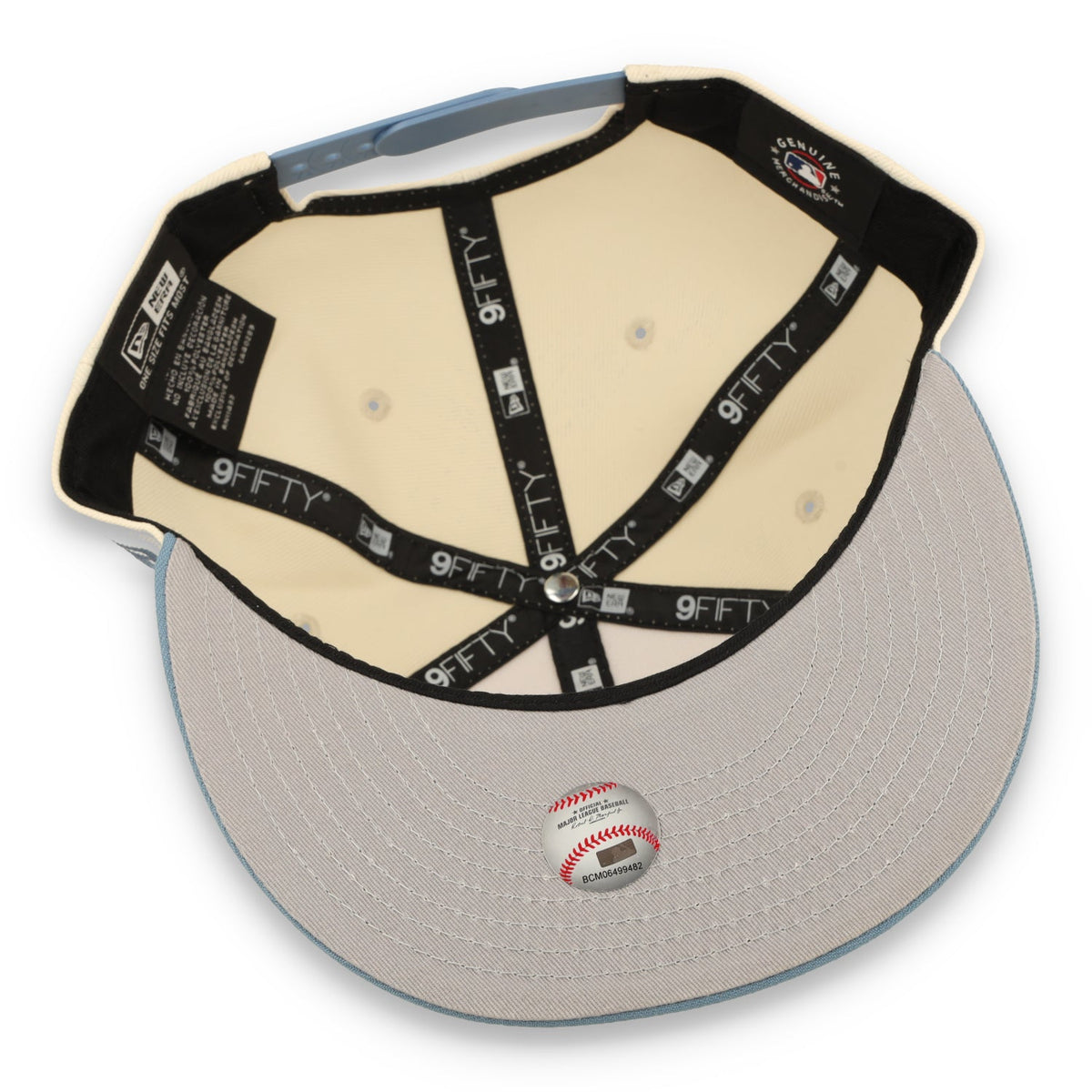 New Era Los Angeles Dodgers 2-Tone Color Pack 9FIFTY Snapback Hat - Cream/Baby Blue product image 7, provided for visual