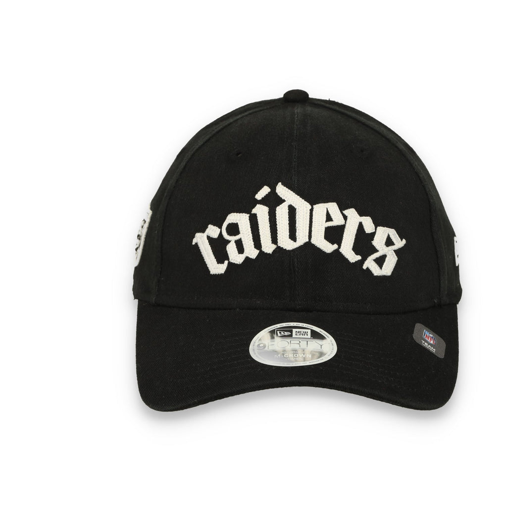 New Era Women Las Vegas Raiders Gothic Font 9FORTY M-Crown Adjustable Hat product image 3, provided for visual reference and