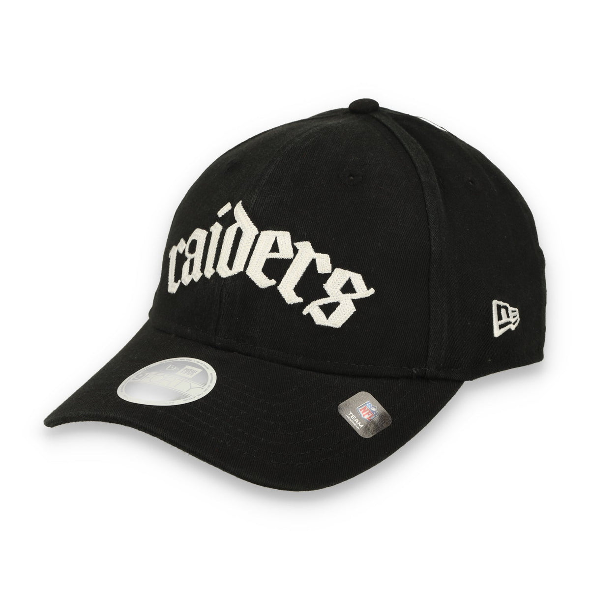 New Era Women Las Vegas Raiders Gothic Font 9FORTY M-Crown Adjustable Hat product image 1, provided for visual reference and