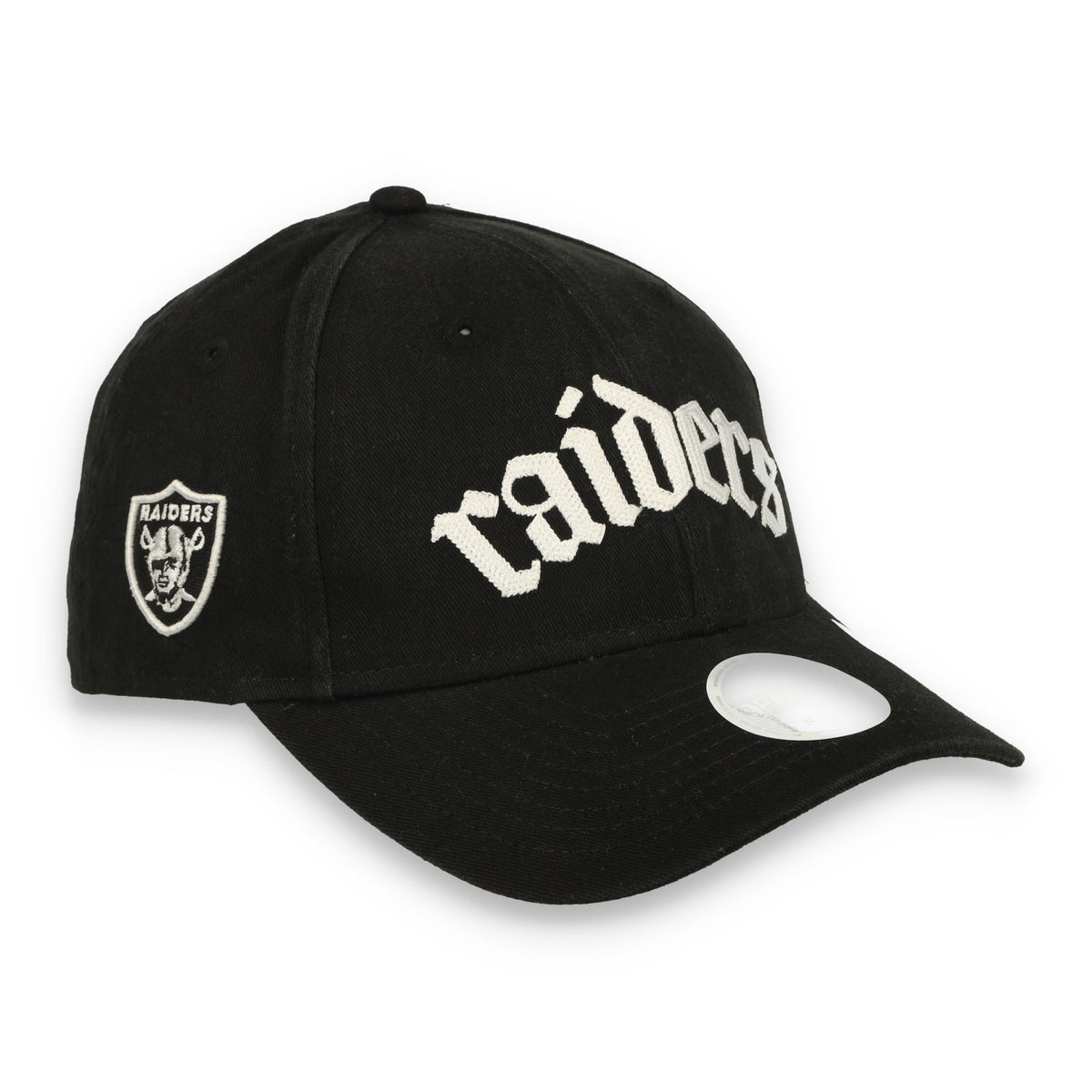 New Era Women Las Vegas Raiders Gothic Font 9FORTY M-Crown Adjustable Hat product image 2, provided for visual reference and