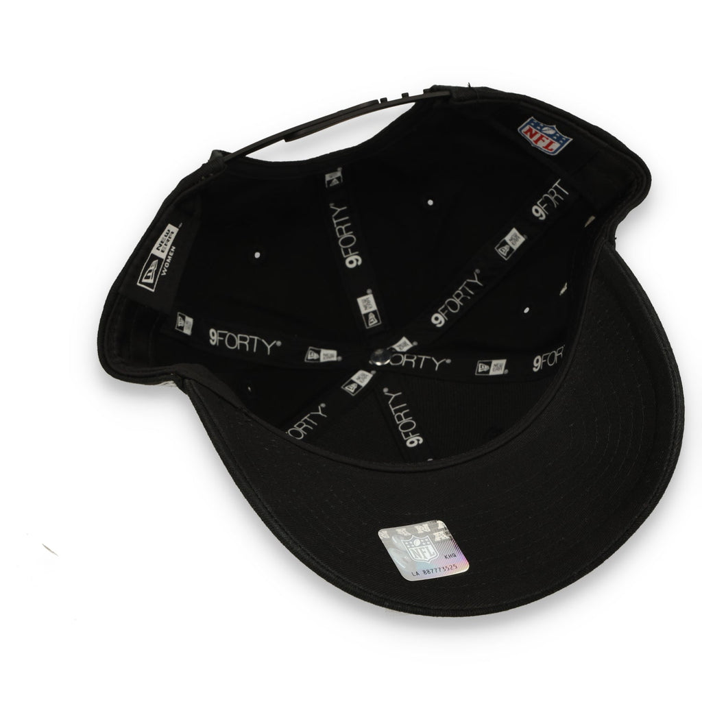 New Era Women Las Vegas Raiders Gothic Font 9FORTY M-Crown Adjustable Hat product image 7, provided for visual reference and
