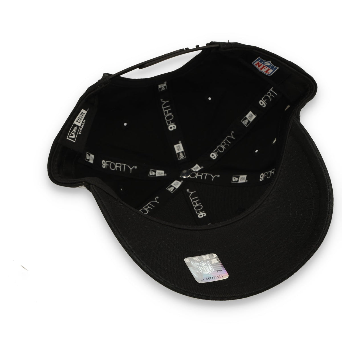 New Era Women Las Vegas Raiders Gothic Font 9FORTY M-Crown Adjustable Hat product image 7, provided for visual reference and