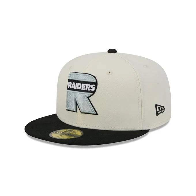 New Era Las Vegas Raiders Deceptor Chrome White 59FIFTY Fitted Hat product image 2, provided for visual reference and