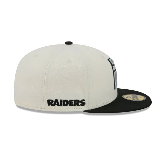 New Era Las Vegas Raiders Deceptor Chrome White 59FIFTY Fitted Hat product image 5, provided for visual reference and