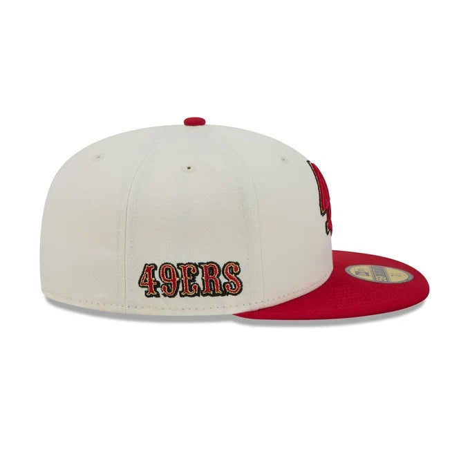 New Era San Francisco 49ers Deceptor Chrome White 59FIFTY Fitted Hat product image 5, provided for visual reference and
