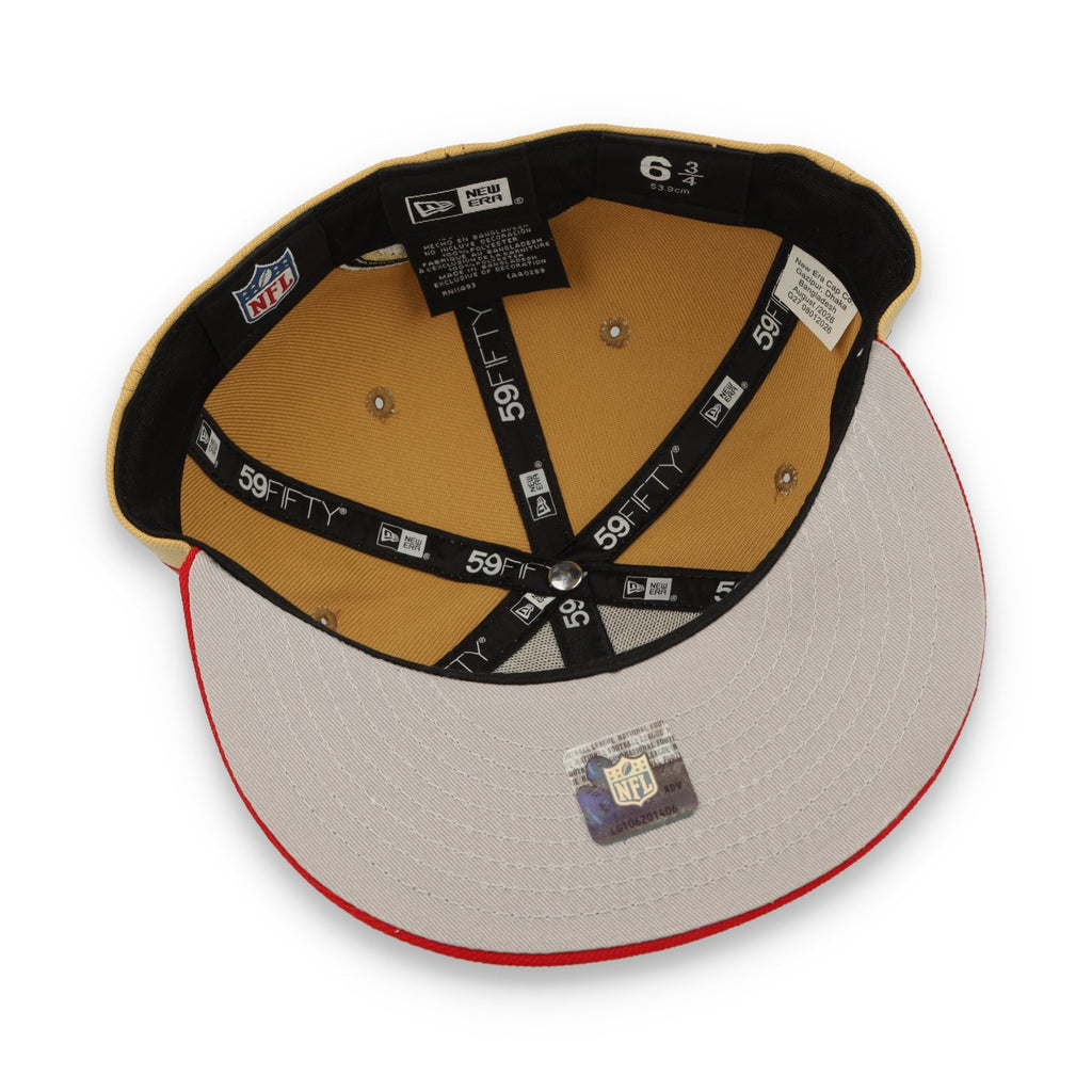 New Era Kids San Francisco 49ers Deceptor 2 59FIFTY Fitted Hat - Optic White/Light Bronze product image 7, provided for