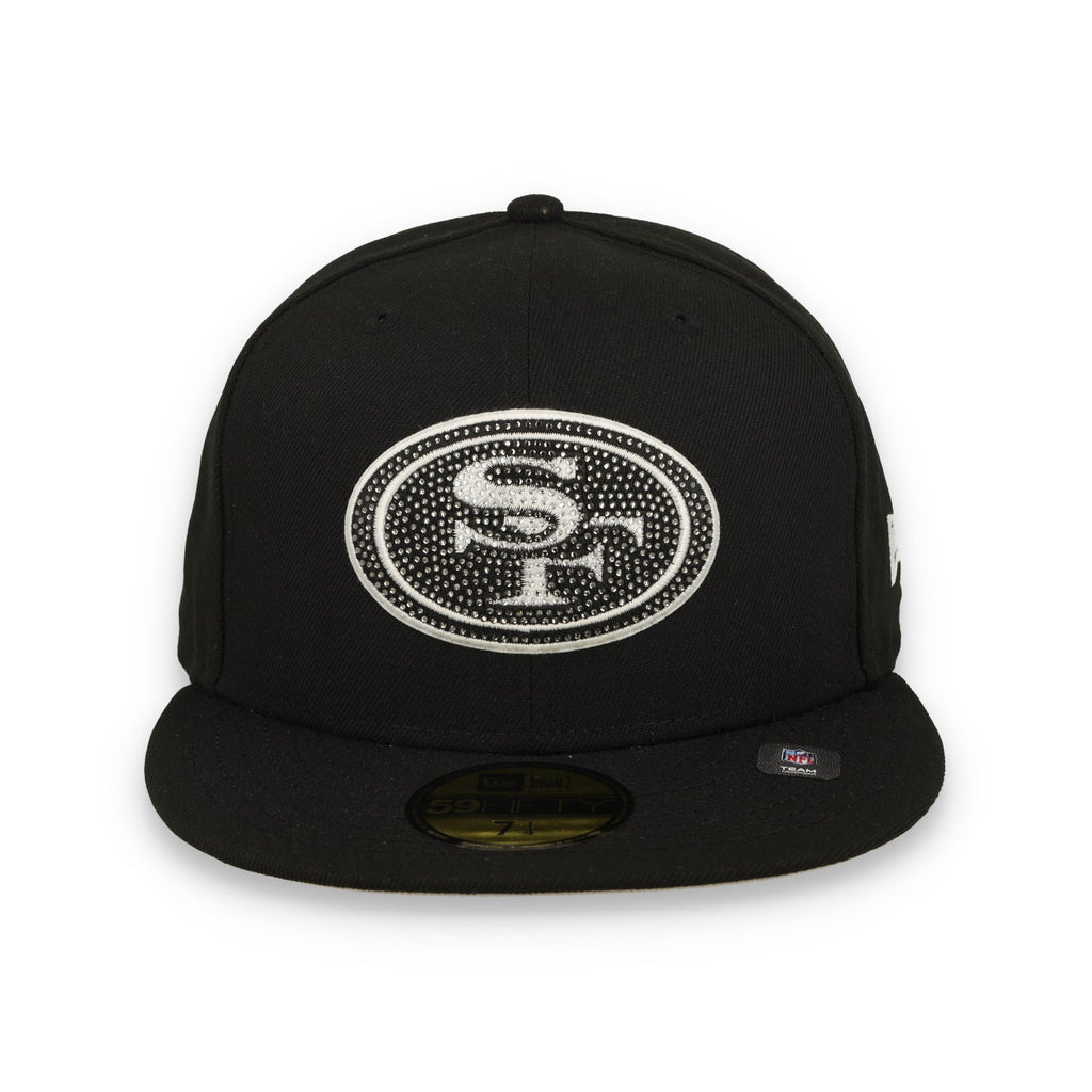 New Era San Francisco 49ers Rhinestone Badge 59FIFTY Fitted Hat - Black product image 3, provided for visual reference and