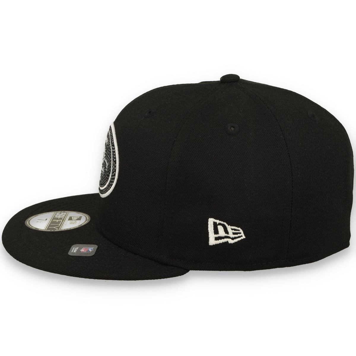 New Era San Francisco 49ers Rhinestone Badge 59FIFTY Fitted Hat - Black product image 4, provided for visual reference and