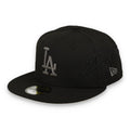 New Era Los Angeles Dodgers Side Script 59FIFTY Fitted Hat - Black product image 1, provided for visual reference and