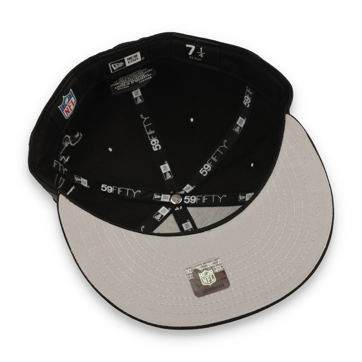 New Era Las Vegas Raiders Side Script 59FIFTY Fitted Hat-Black product image 7, provided for visual reference and product