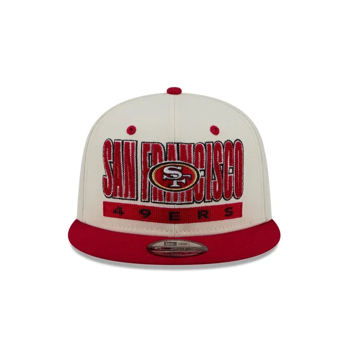 New Era San Francisco 49ers Classic Stacked Chrome 9FIFTY Snapback Hat product image 3, provided for visual reference and
