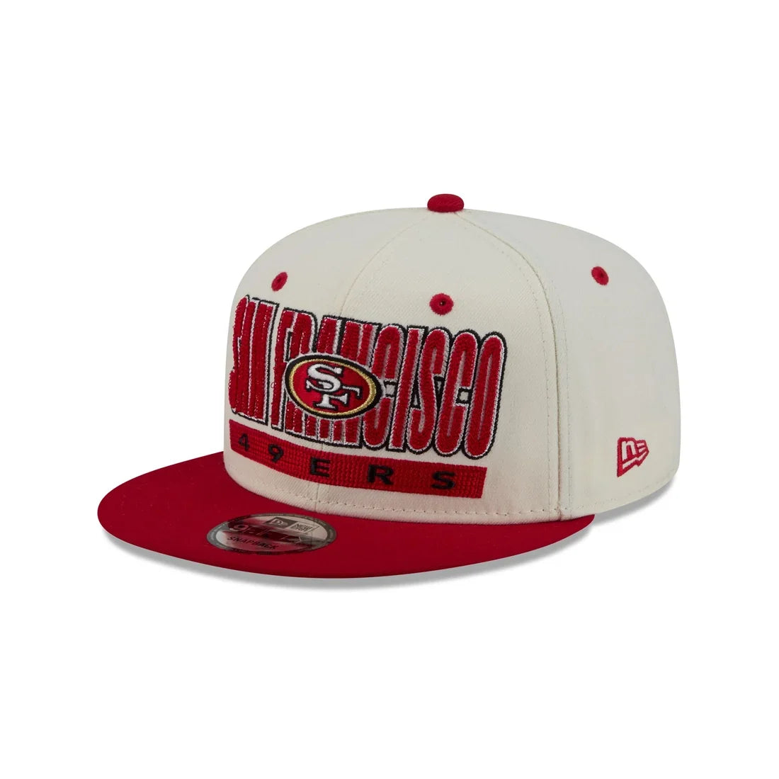 New Era San Francisco 49ers Classic Stacked Chrome 9FIFTY Snapback Hat product image 2, provided for visual reference and