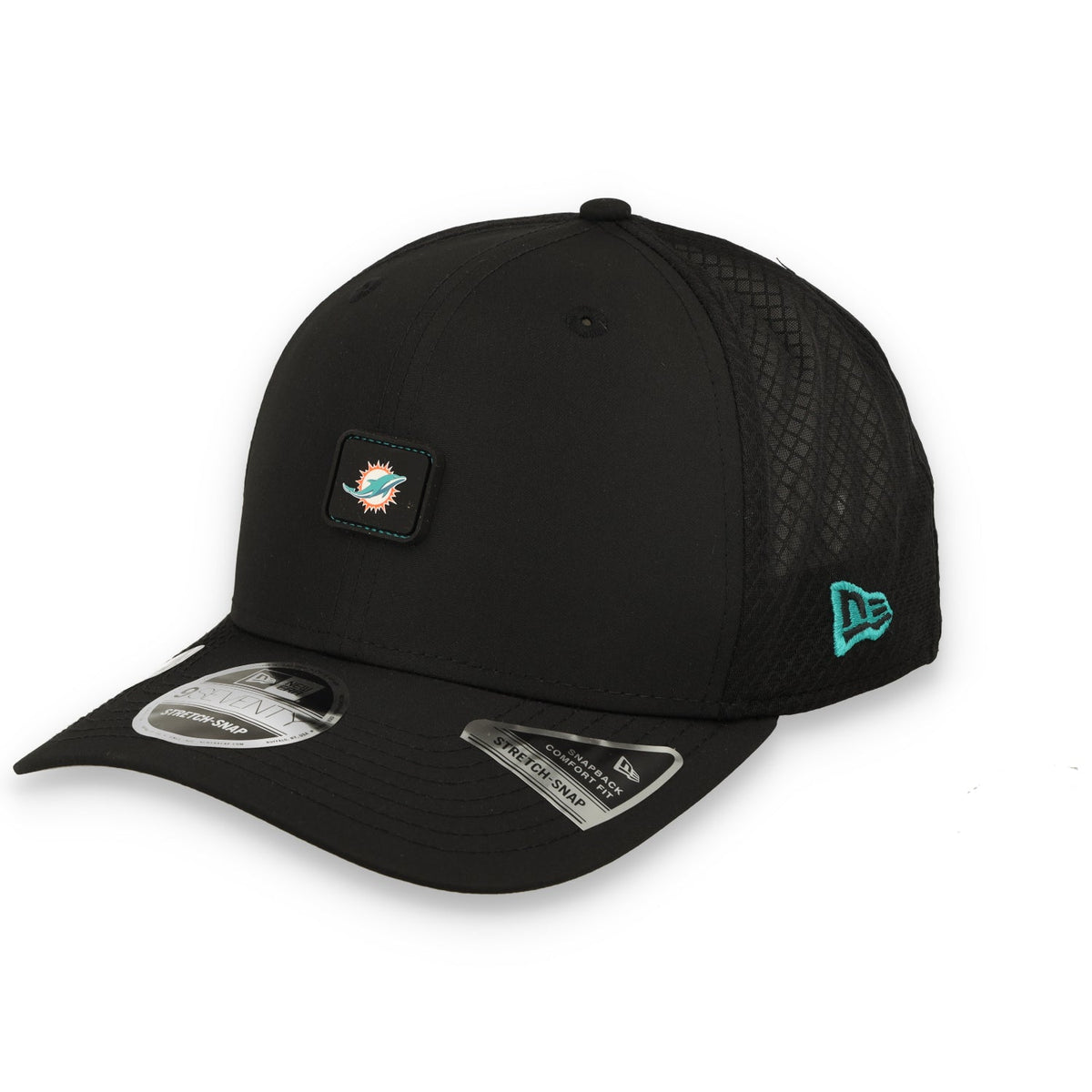 New Era Miami Dolphins Micro Badge 9SEVENTY Adjustable Hat-Black product image 1, provided for visual reference and product
