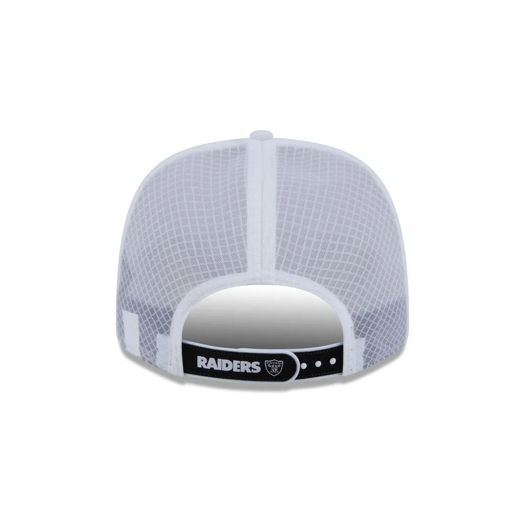 New Era Las Vegas Raiders Micro Badge 9SEVENTY Adjustable Hat-White product image 6, provided for visual reference and