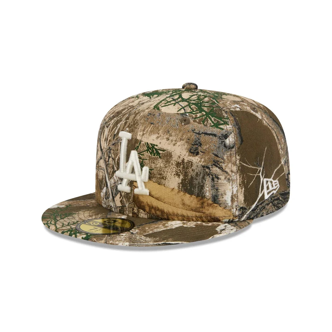 New Era Los Angeles Dodgers RealTree 59Fifty Fitted Hat product image 2, provided for visual reference and product detail