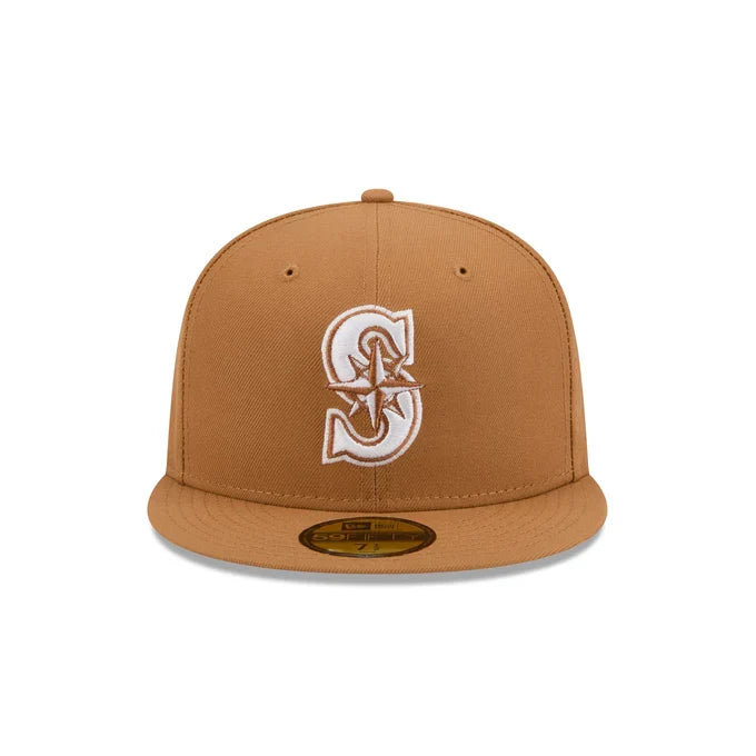 New Era Seattle Mariners Basic 59FIFTY Fitted Hat-Bronze product image 2, provided for visual reference and product detail