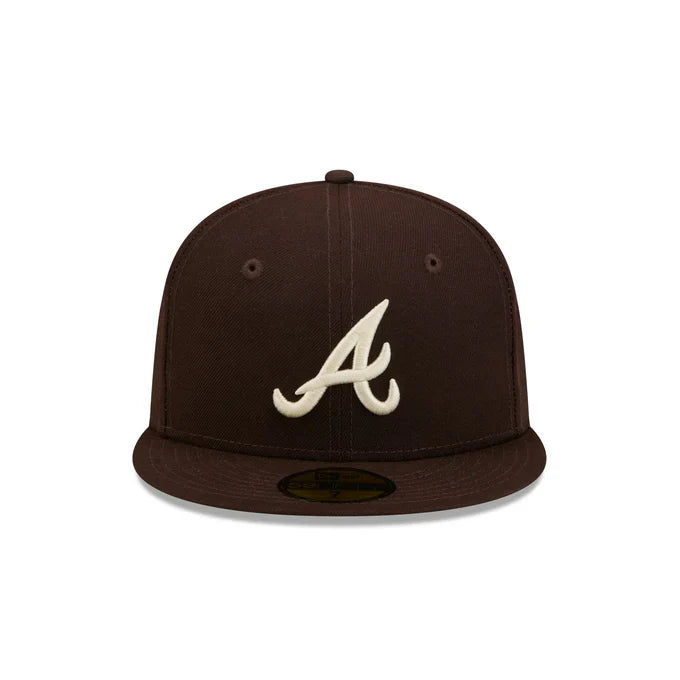New Era Atlanta Basic Braves 59FIFTY Fitted Hat-Brown product image 3, provided for visual reference and product detail