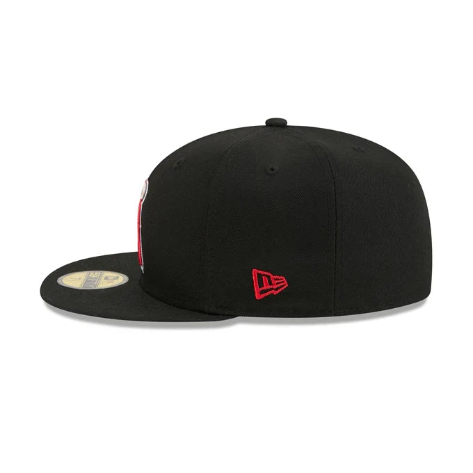 New Era Los Angeles Angels Black Basic 59FIFTY Fitted - Black/Red product image 4, provided for visual reference and product