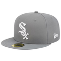 New Era Chicago White Sox Basic Color 59Fifty Fitted Hat-GRAY product image 1, provided for visual reference and product