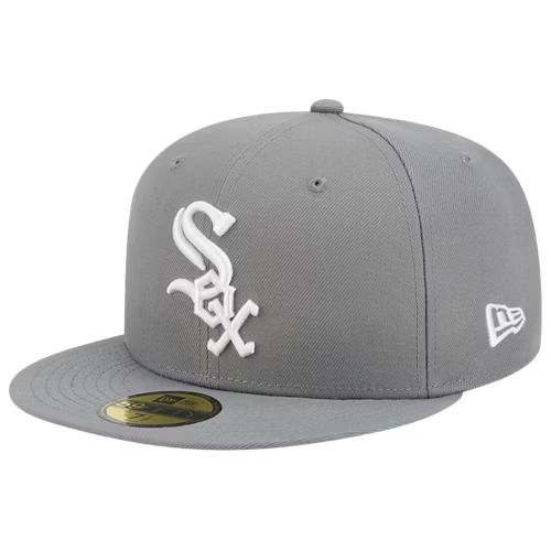New Era Chicago White Sox Basic Color 59Fifty Fitted Hat-GRAY product image 1, provided for visual reference and product