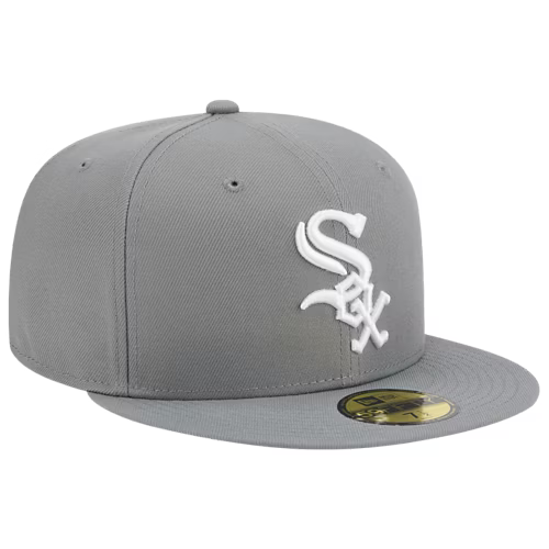 New Era Chicago White Sox Basic Color 59Fifty Fitted Hat-GRAY product image 2, provided for visual reference and product