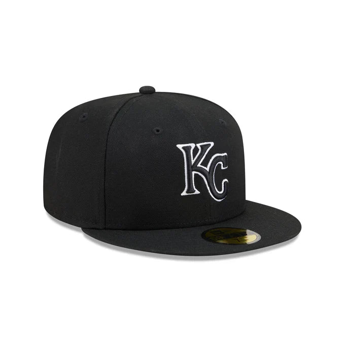 New Era Kansas City Wool 59Fifty Fitted - Black/White product image 1, provided for visual reference and product detail