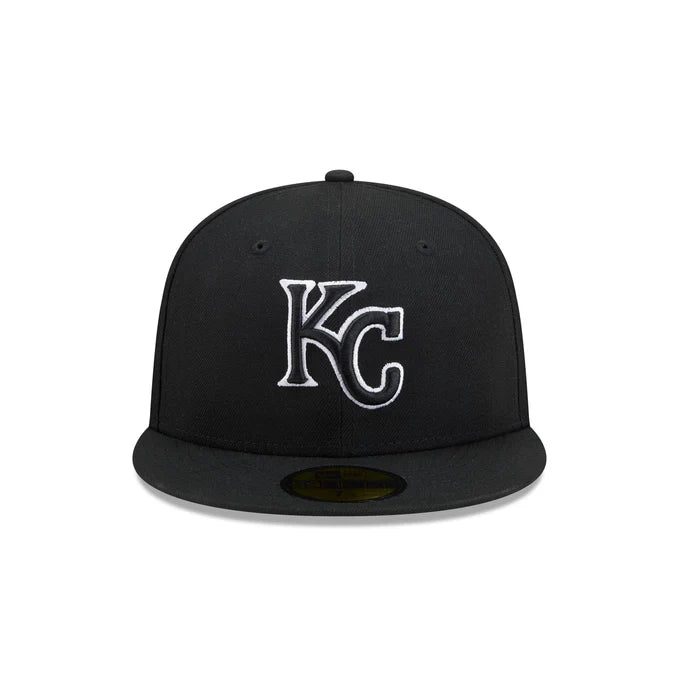 New Era Kansas City Wool 59Fifty Fitted - Black/White product image 3, provided for visual reference and product detail