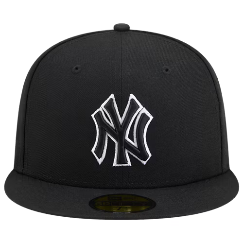 New Era New York Yankees Olive 59Fifty Fitted - Blk/White product image 3, provided for visual reference and product detail