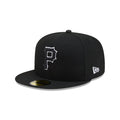 New Era Pittsburgh Pirates 59FIFTY Fitted Hat - BLK/WHITE product image 1, provided for visual reference and product detail