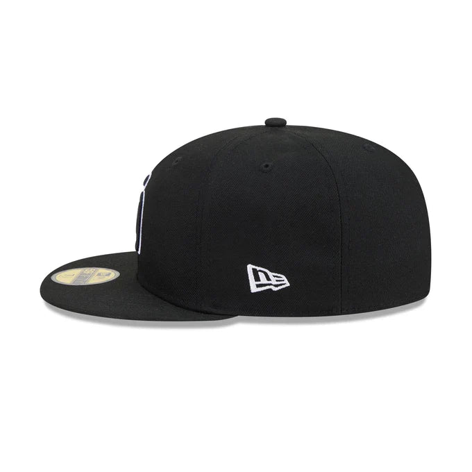 New Era San Diego Padres 59FIFTY Fitted Hat - BLK/WHITE product image 4, provided for visual reference and product detail