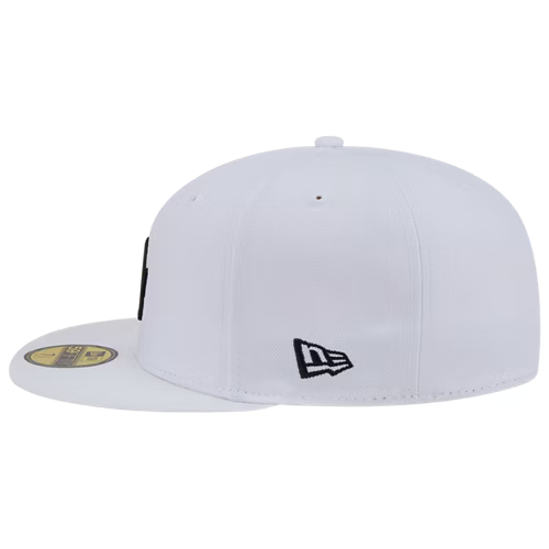 New Era Los Angeles Dodgers 59FIFTY Fitted Hat - White/Blk product image 4, provided for visual reference and product detail