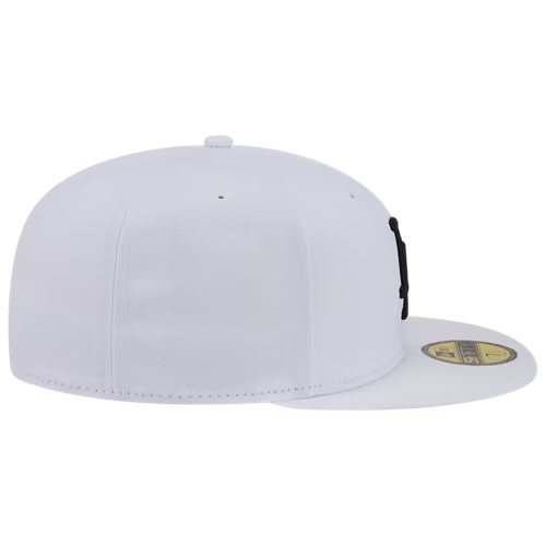 New Era Los Angeles Dodgers 59FIFTY Fitted Hat - White/Blk product image 5, provided for visual reference and product detail