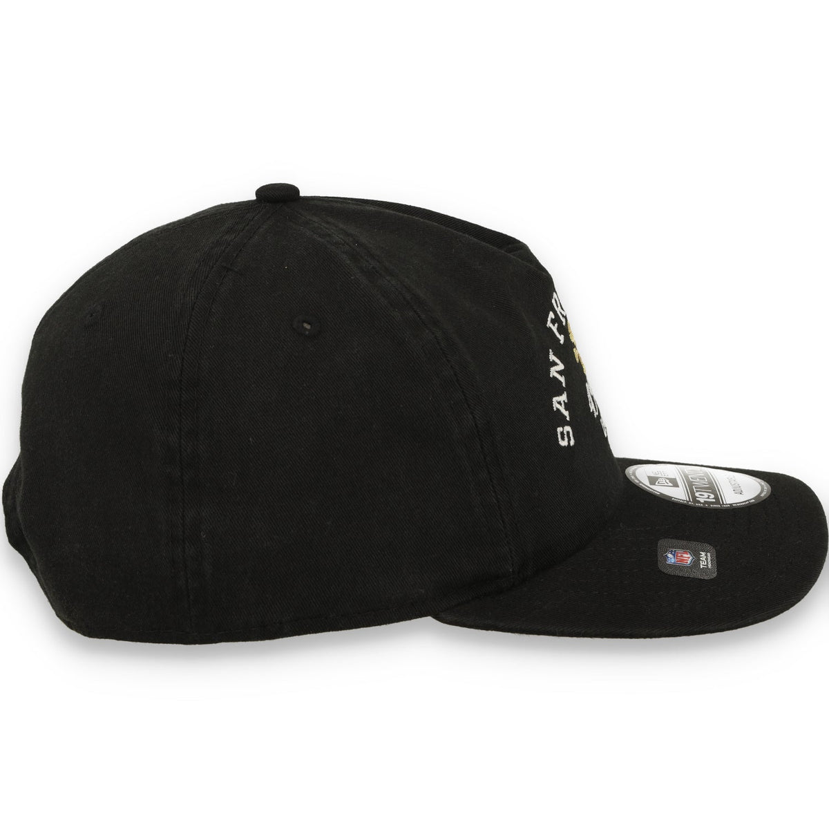 New Era San Francisco 49ers Est. 1946 19Twenty Pre-Curved Adjustable Hat - Black product image 5, provided for visual