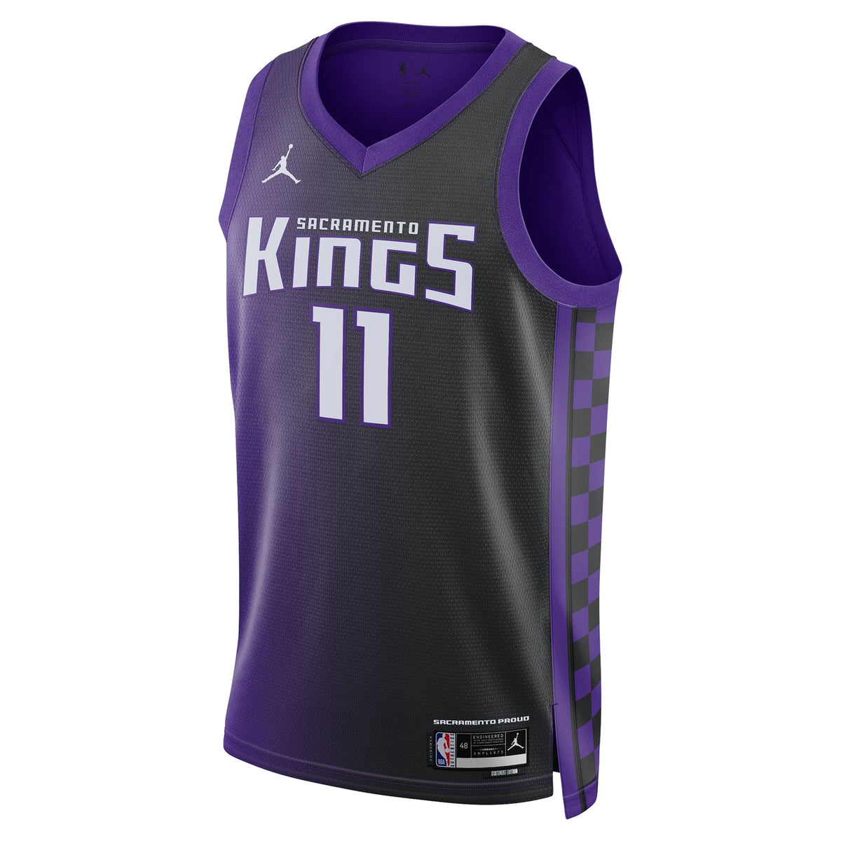 Domantas Sabonis Sacramento Kings Statement Edition Swingman Jersey - Purple - Unisex product image 3, provided for visual