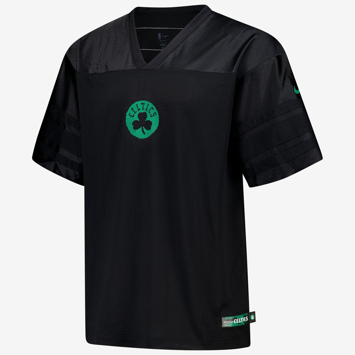 Boston Celtics Courtside Football Jersey - Black - Mens product image 3, provided for visual reference and product detail