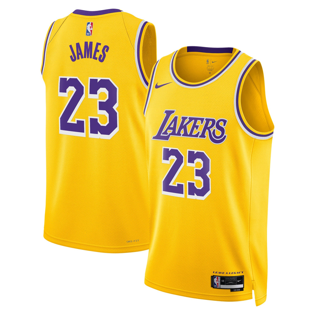 LeBron James Los Angeles Lakers Swingman Icon Jersey - Gold - Youth product image 1, provided for visual reference and