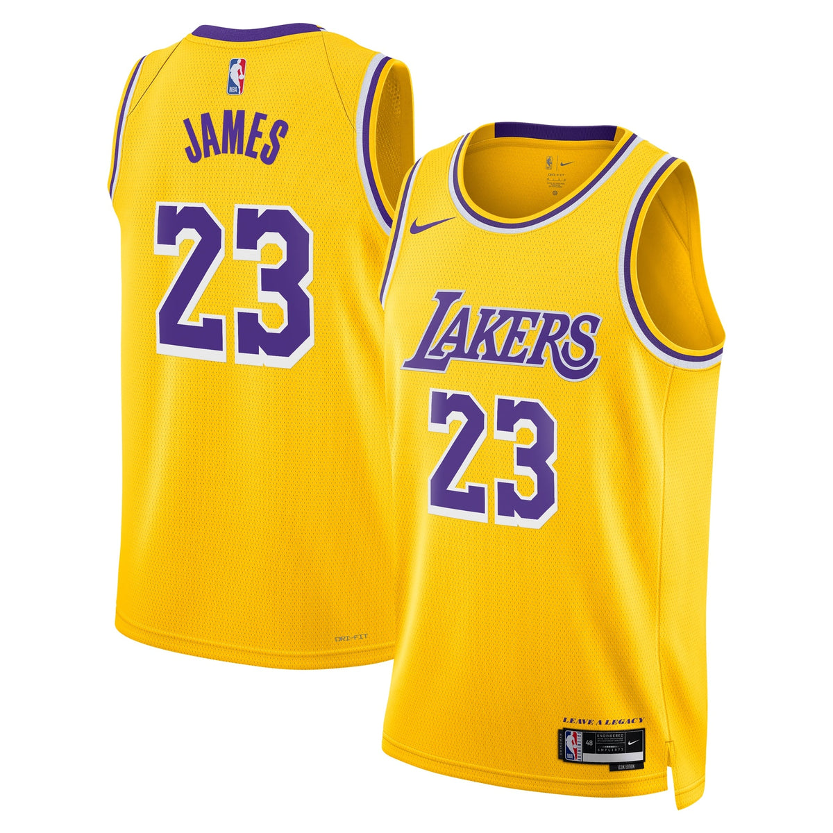 LeBron James Los Angeles Lakers Swingman Icon Jersey - Gold - Youth product image 1, provided for visual reference and