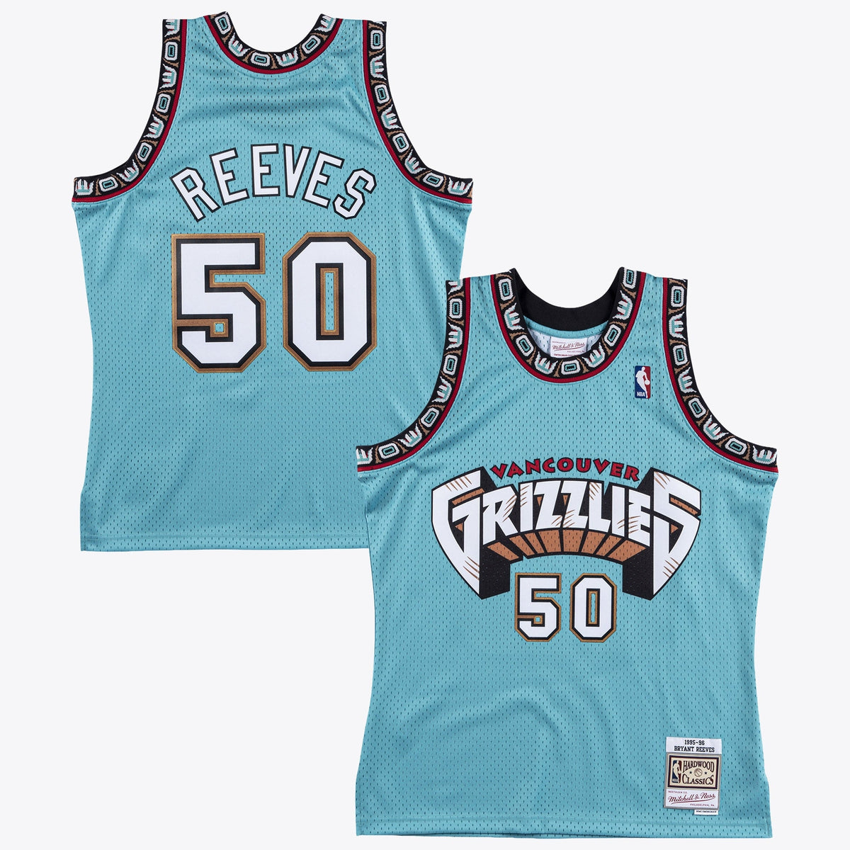 Bryant Reeves Vancouver Grizzlies 1995 Authentic Swingman Jersey - Teal product image 1, provided for visual reference and