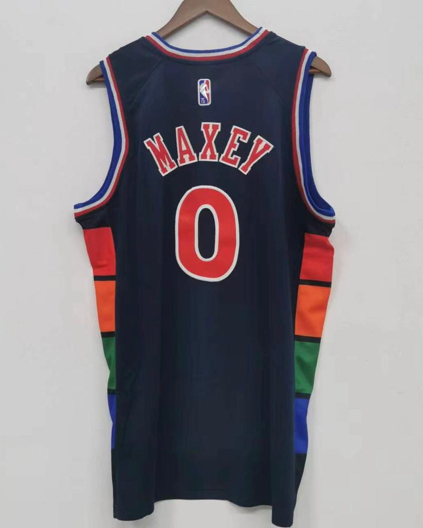 Tyrese Maxey Philadelphia 76ers Official NBA Jersey Navy product image 1