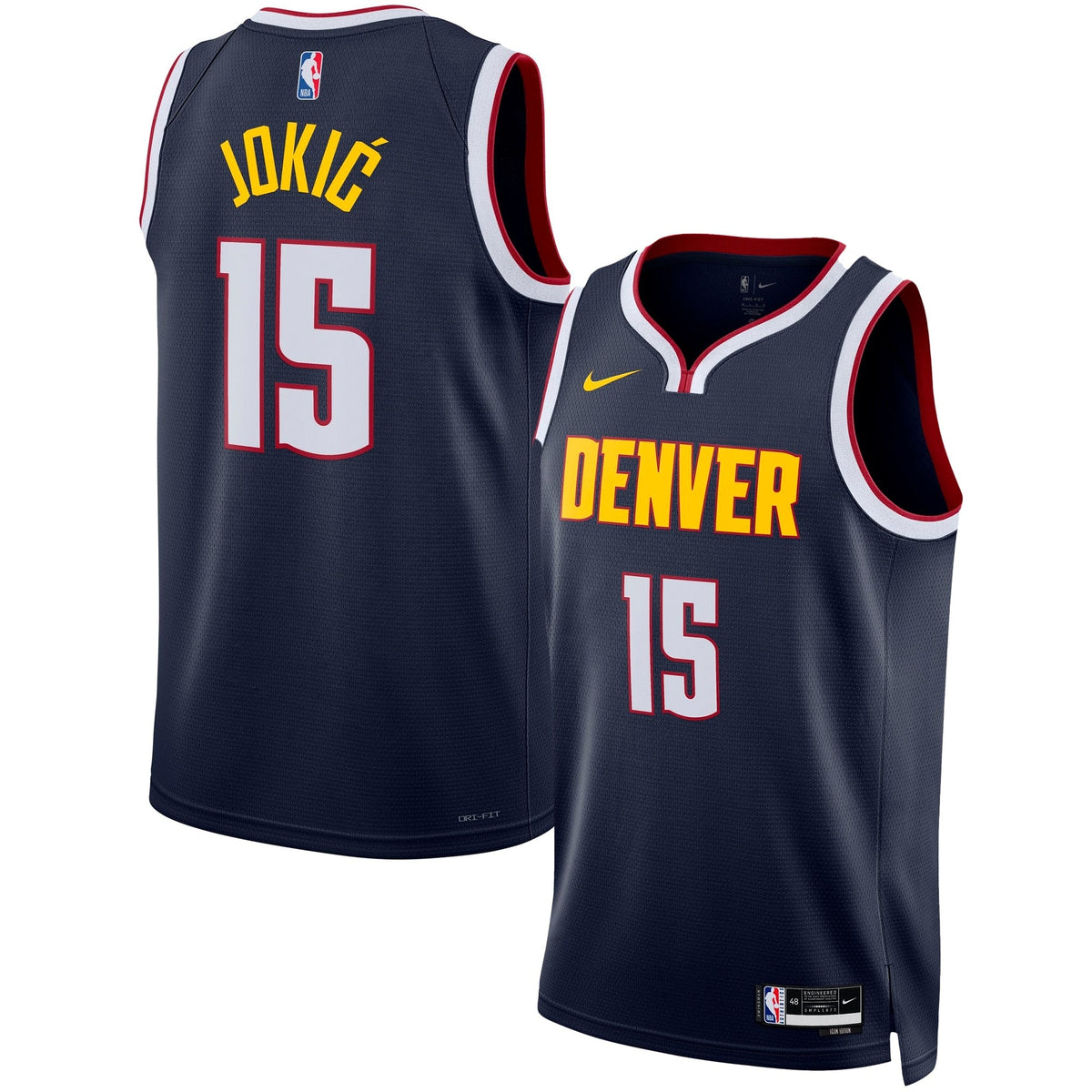 Nikola Jokić Denver Nuggets Icon Edition Swingman Jersey - Unisex product image 1, provided for visual reference and product