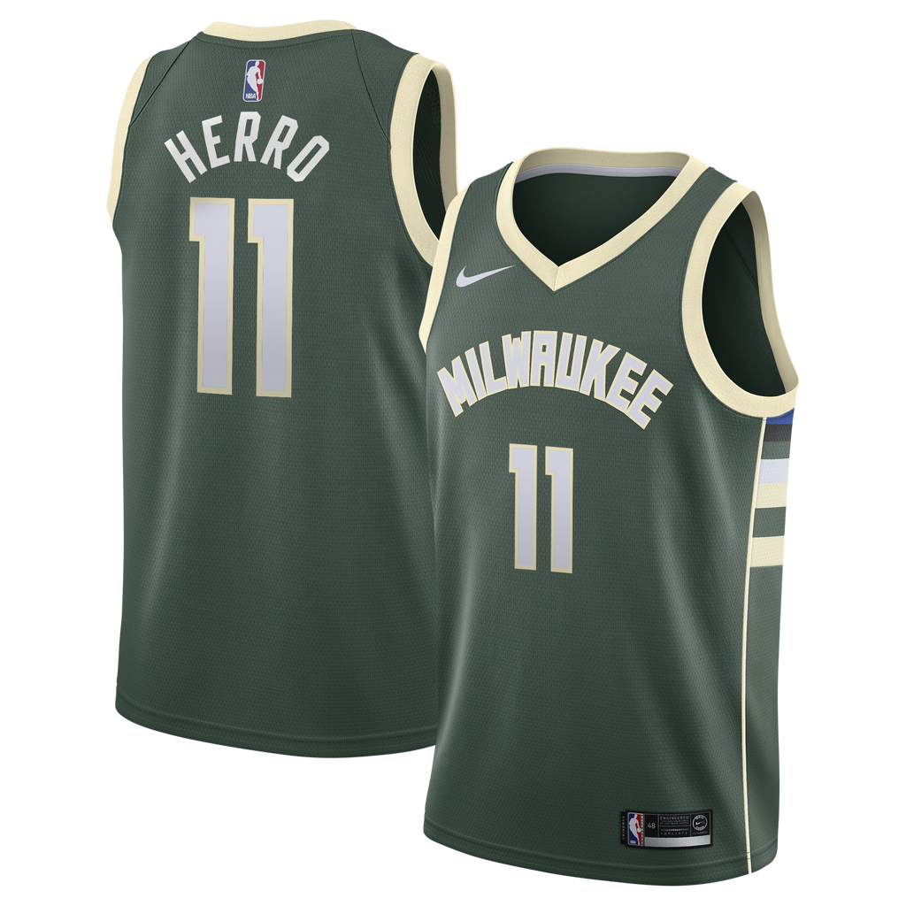 Tyler Herro Milwaukee Bucks Icon Edition Swingman Jersey - Hunter Green - Youth product image 2, provided for visual