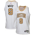 Derrick White Boston Celtics 2025/26 City Edition Swingman Jersey - White - Youth product image 1, provided for visual