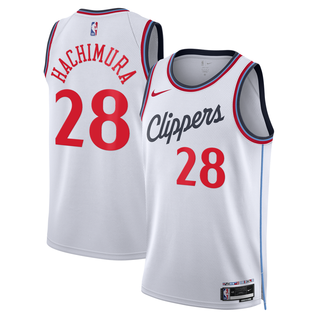 Rui Hachimura Los Angeles Clippers Association Edition Replica Swingman Jersey - White - Unisex product image 1, provided