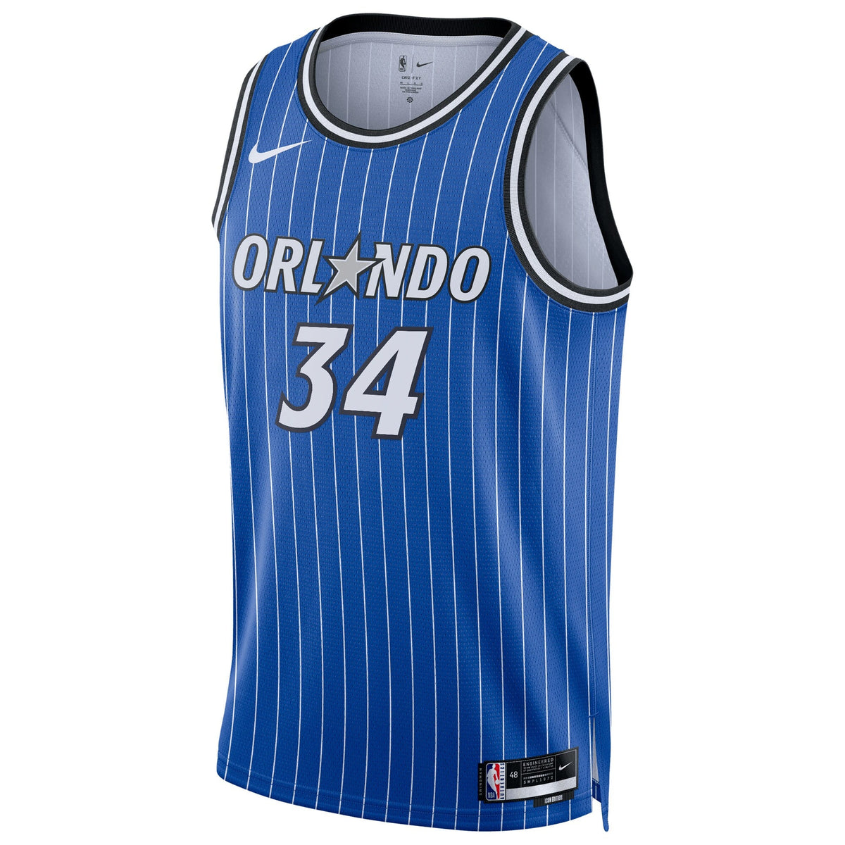 Wendell Carter Jr. Orlando Magic Icon Edition Replica Swingman Jersey - Blue - Unisex product image 3, provided for visual