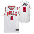 Zach Lavine Chicago Bulls Association Edition Swingman Jersey - White - Youth product image 1, provided for visual reference