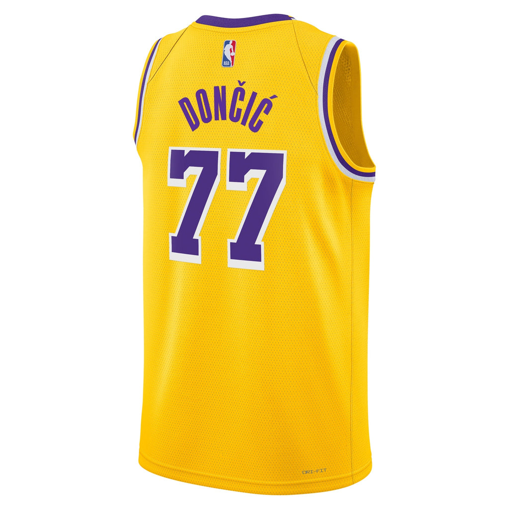 Luka Dončić Los Angeles Lakers Icon Edition Swingman Jersey - Gold - Unisex product image 4, provided for visual reference