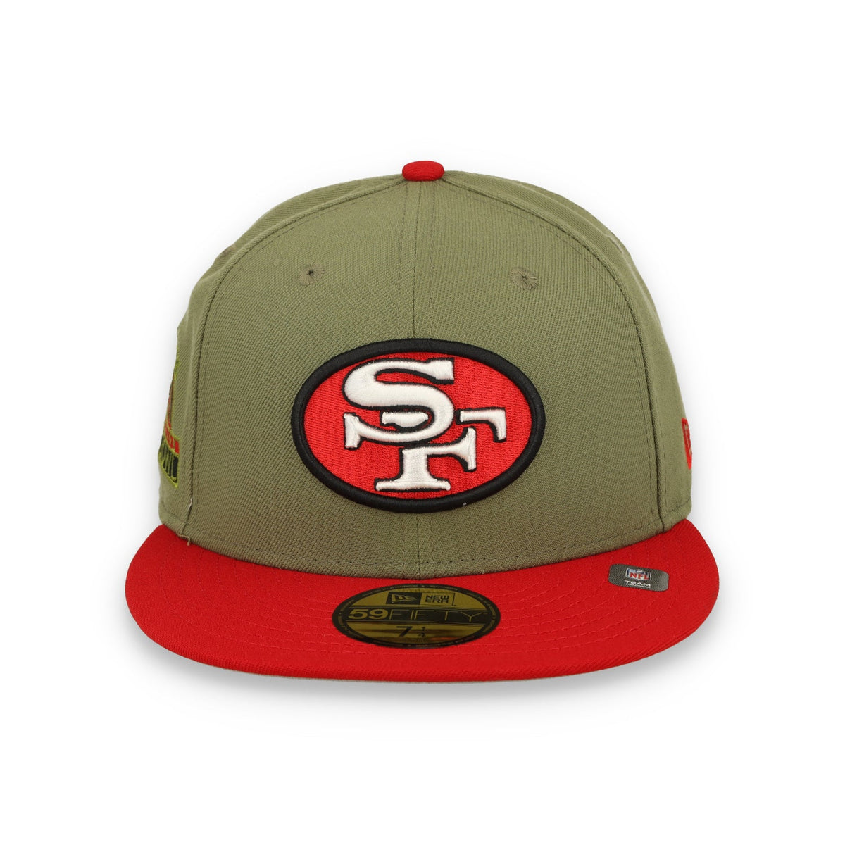 New Era San Francisco 49Ers "Hawaii 1990" Side Patch 59Fiftyfitted - Olive Green/Red product image 3, provided for visual