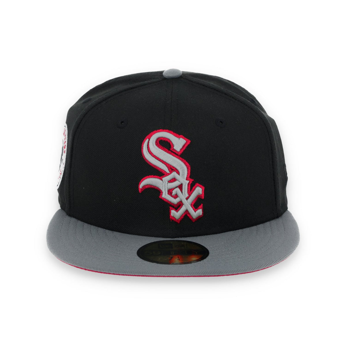 New Era Chicago White Sox All Star Side Patch Metallic 59FIFTY Fitted Hat- Black/Grey/Red product image 2, provided for