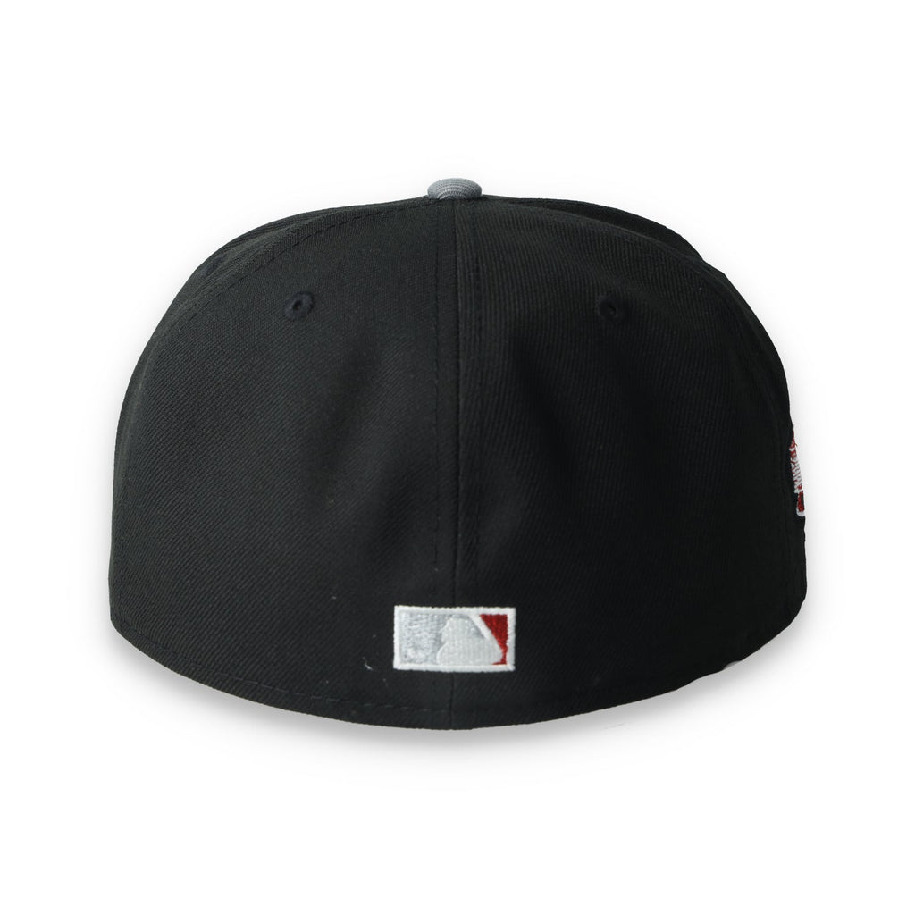 New Era Pittsburgh Pirates World Series Side Patch Metallic 59FIFTY Fitted Hat- Black/Grey/Red product image 4, provided for